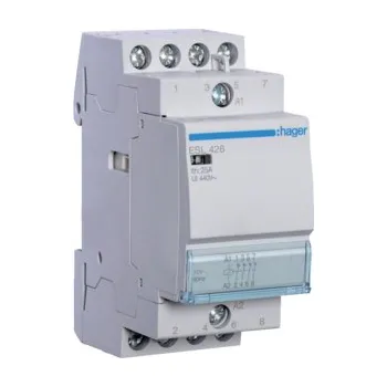 Stykač HAGER Stykač ESL426 4R 25A 8/12V~50Hz ESL426