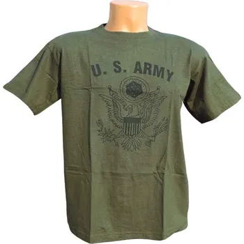 Pánské tričko tričko U.S. ARMY zelené (vojenské tričko s nápisem)
