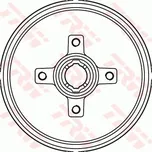 Brzdový buben TRW DB4134BR