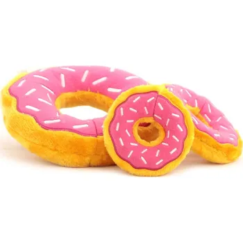 Hračka pro psa ZippyPaws Plyšový donut – jahodový Velikost: M