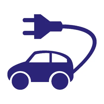 samolepka Elektro auto 002 levá symbol zásuvka (22 - střední modrá) SAMOLEPKA NA AUTO, NÁLEPKA, FÓLIE, POLEP, TUNING, VLASTNÍ TEXT, TISK, AUTOSAMOLEPKY.cz, POLEPY, OBRÁZEK, LOGO, 3D STICKERS