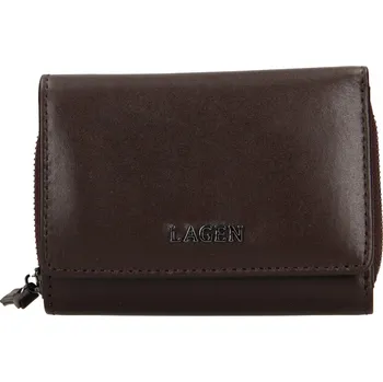 Peněženka Lagen malá dámská peněženka kožená hnědá BLC/5314/222 brown