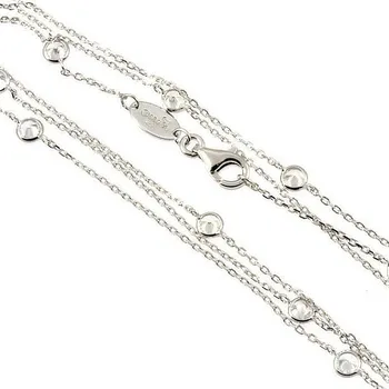 Náhrdelník ŠPERKY-NM, Stříbrný náhrdelník se zirkony 729 Engelsrufer Délka náhrdelníku: 80 a více