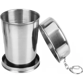 Sklenice Nerezový skládací kelímek 1,4dcl (Kovový turistický pohár)