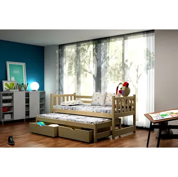 Dětská postel Dětská postel s přistýlkou Eliza Barva dřeva: Borovice přírodní, Rozměry: 80x180