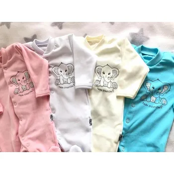 Kojenecký overall Kojenecký overal Vejnar český nápis - smetanová - vel. 62 sloník