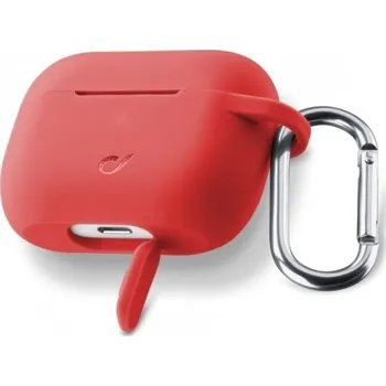 Příslušenství pro sluchátka Ochranný kryt s karabinou Cellularline Bounce pro AirPods Pro, červený