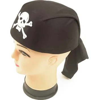 Čepice pirátský šátek čepice (pirátská šátka s reflexní lebkou)