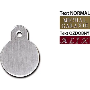 psí známka QUICK TAG gravírovací známka - broušené chromové kolečko (S)