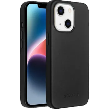 Pouzdro na mobilní telefon Kryt QIALINO pro Apple iPhone 14 - podpora MagSafe - kožený - černý