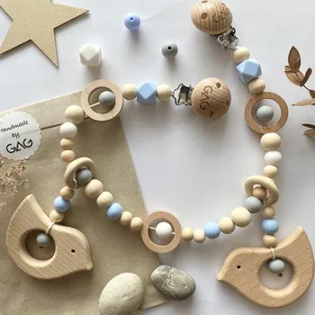 GAG design Řetízek na kočárek se dvěma zvířátky Bavič vozu ptáček Modrásek