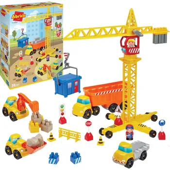 ostatní stavebnice ecoiffier Abrick velké staveniště pro děti 80 dílků