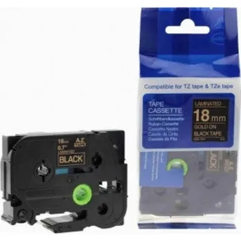 Pásek do tiskárny Alternativní páska Brother TZ-344/TZe-344 18 mm x 8m zlatý tisk/černý podklad