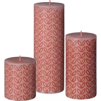Bolsius svíčka válec EKO Silhouette Misty Pink, různé velikosti Velikost: Malá