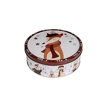 Sušenky HAMLET 150 g plechová dóza - LIŠKA (Dánské sušenky v plechové dóze / ZIMNÍ motiv )