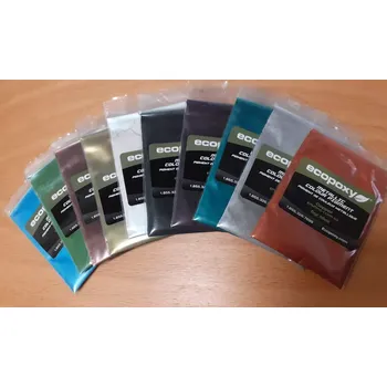 EcoPoxy (Metalické pigmenty do pryskyřice) SET III 10x5g + dárek k objednávce nad 1000Kč