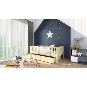 Dětská postýlka Dětská postel Lilly 3 s úložným prostorem - 90 x 190 cm - přírodní borovice