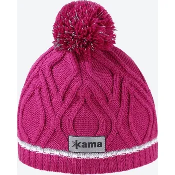 Čepice KAMA B90 Dětská pletená Merino čepice, růžová Velikost: M