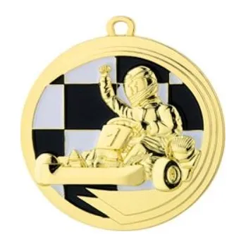 Medaile s motokárou - Zlatá