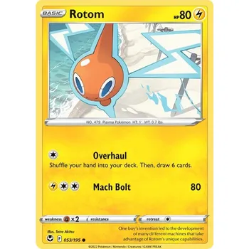 Sběratelská karetní hra Rotom 053/195 - Silver Tempest Typ karty: Non-Holo