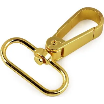 Pro Háčkování Karabina s oválným průvlekem 39 mm žlutá zlatá