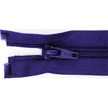 Zip Pro Háčkování Spirálový zip dělitelný 80 cm maceškově fialový