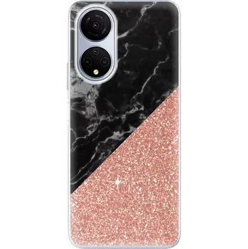 Pouzdro na mobilní telefon Odolné silikonové pouzdro iSaprio - Rose and Black Marble - Honor X7