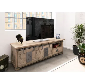 Televizní stolek IRON TV-deska mango 160x45x50 bělená, lakovaná