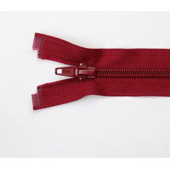 Zip Pro Háčkování Spirálový zip dělitelný 60 cm bordó