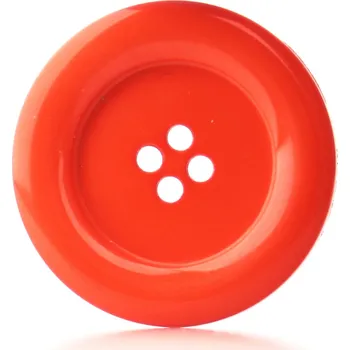 Knoflík Pro Háčkování Knoflík kulatý plast 30 mm, sytě oranžový