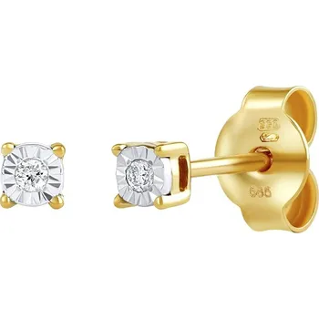 Náušnice Diamantová náušnice Prudence ve žlutém zlatě na jedno ucho DNN3142E1GY