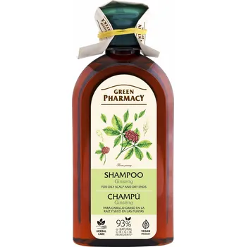 Šampon Green Pharmacy Ženšen šampon pro mastnou vlasovou pokožku a suché konečky 350 ml