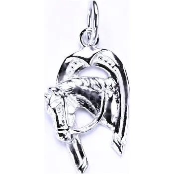 Přívěsek Stříbrný přívěsek kůň v podkově - P77 (Stříbrný přívěsek kůň v podkově)