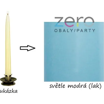 Svíčka Svíčka kónická 24 cm - sv. modrá (lak)