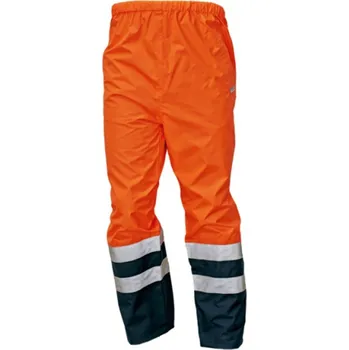 Cerva Kalhoty pracovní do pasu reflexní nepromokavé EPPING NEW oranžová/modrá S