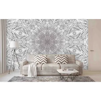 Tapeta Malvis ® Tapeta Mandala šedá Vel. (šířka x výška): 144 x 105 cm