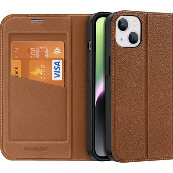 Pouzdro na mobilní telefon DuxDucis Knížkové pouzdro pro iPhone 14 - DuxDucis, SkinX2 Brown