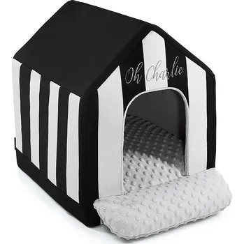 Pelíšek pro psa Domeček pro psa Oh Charlie Lisbon černý