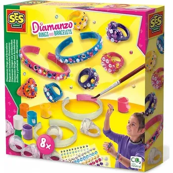 dětská sada na výrobu šperků SES creative Výroba třpytivých prstýnků a náramků