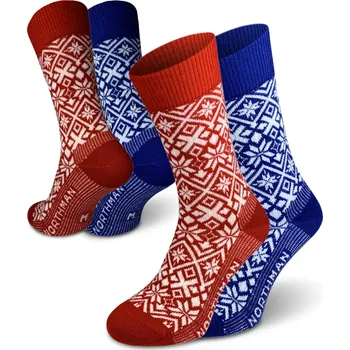 Pánské ponožky Northman Fauske Merino 2-pack Velikost: 36-38 Mix barev Vánoční Společenské Merino Ponožky (sada)