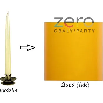 Svíčka Svíčka kónická 24 cm - žlutá (lak)