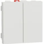 NU321318 Unica - Přepínač dvojitý střídavý řazení 6+6 (5b), Bílý