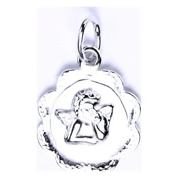 Přívěsek Stříbrný přívěsek anděl - P799 (Stříbrný přívěsek medailon andělíček)