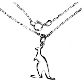 Přívěsek Stříbrný přívěsek klokan na řetízku - P703/MO4D (Sada přívěsek klokan na řetízku)