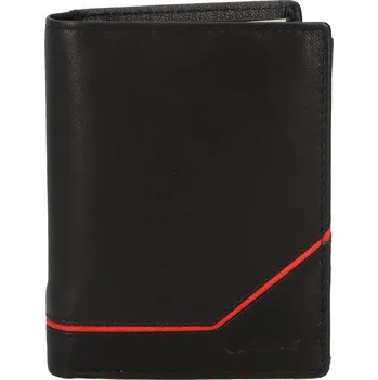 Peněženka Trendová pánská kožená peněženka Gvuk, černá - červená