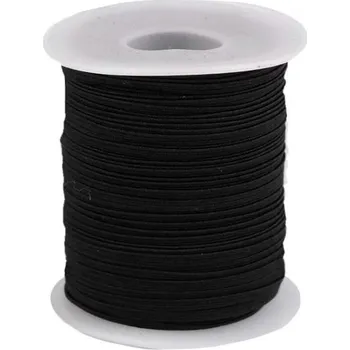 Textilní guma Guma, pruženka plochá šíře 3 mm, 50m - černá