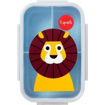 Svačinový box 3 SPROUTS krabička na jídlo BENTO Lion Blue