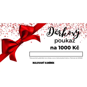 Dárková krabička Malovaný kamínek Dárkový poukaz v hodnotě 1000 korun Typ poukazu: Digitální - zasílaný emailem