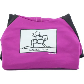 Dětská mikina Mayaka s kapucí Horseriding - růžovo-hnědá Vhodné pro věk 1-2 roky - VÝPRODEJ