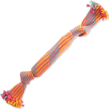 Hračka pro psa Dog Fantasy Přetahovadlo se zvukem vzor 1, 2 knoty 40cm